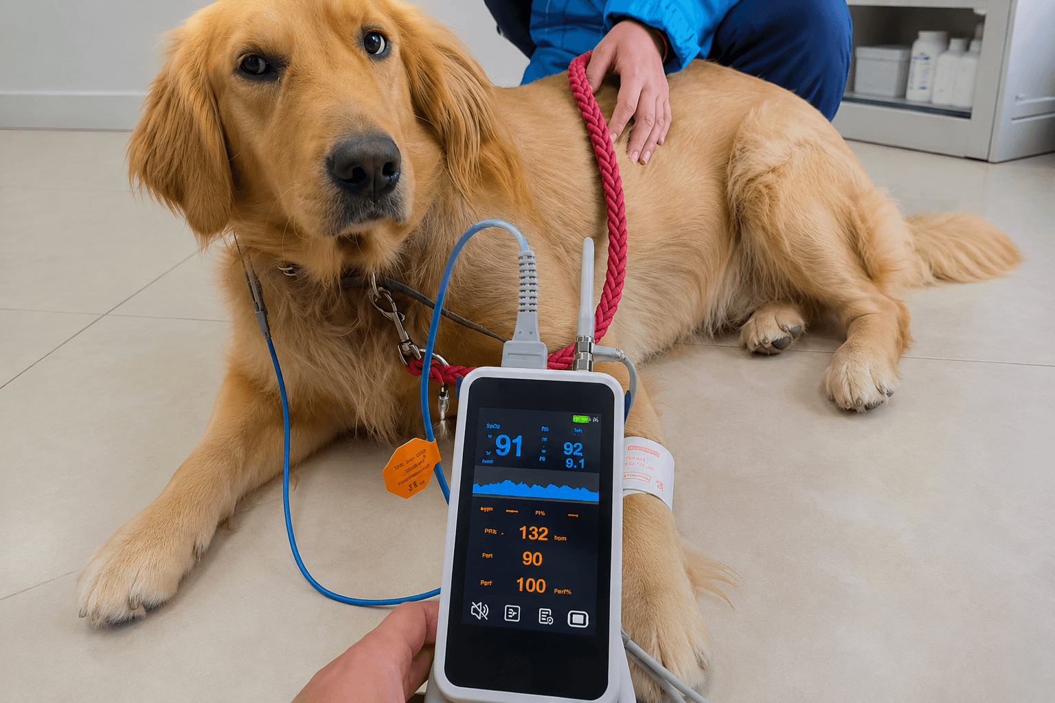 Apnea monitor and veterinary pulse oximeter monitoring workflow